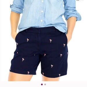 J. Crew flamingo shorts SZ 6